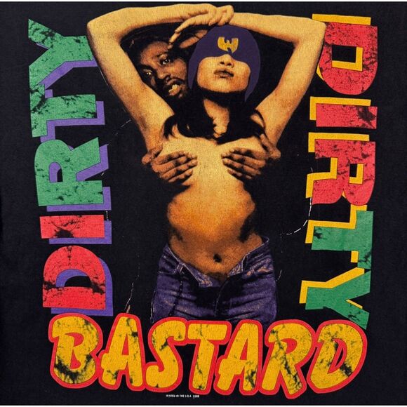 90's Style Wutang Clan Ol Dirty Bastard Shimmy Shimmy Ya Double Sided Rap Tee - Picture 4 of 10